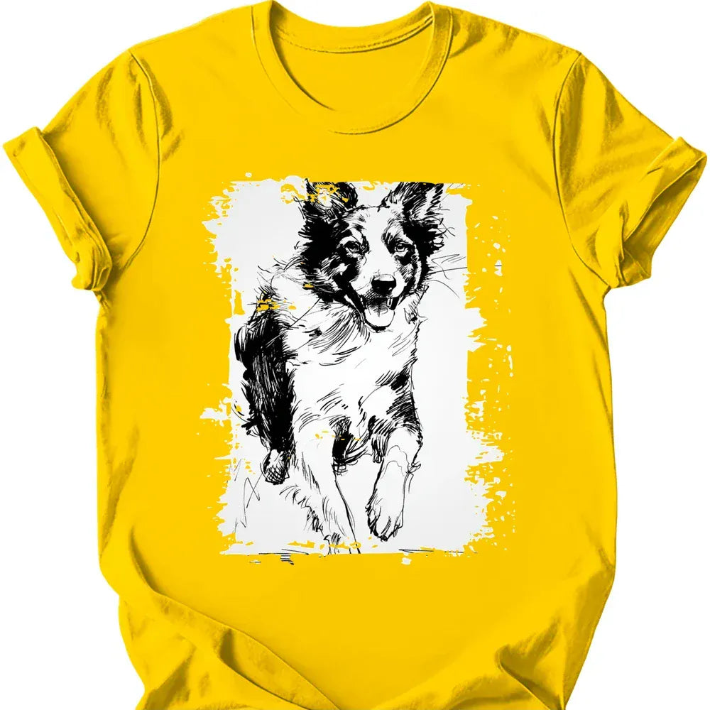Border Collie - Running Dog T-Shirt