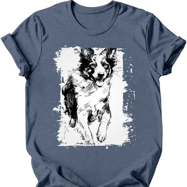 Border Collie - Running Dog T-Shirt