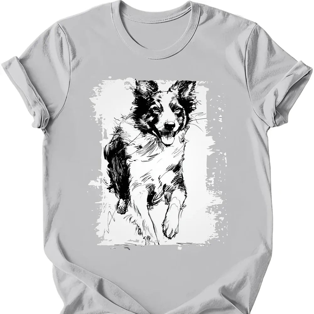 Border Collie - Running Dog T-Shirt