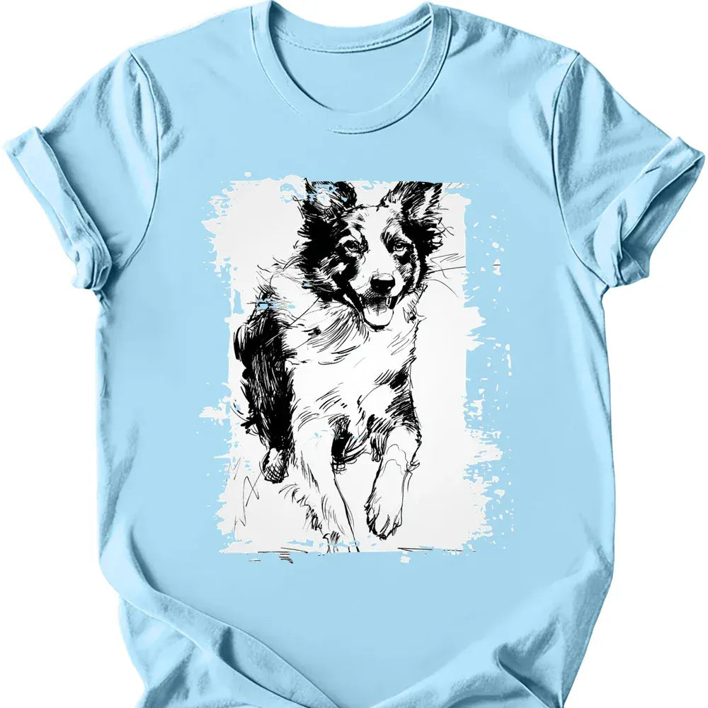 Border Collie - Running Dog T-Shirt