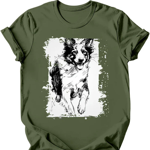 Border Collie - Running Dog T-Shirt