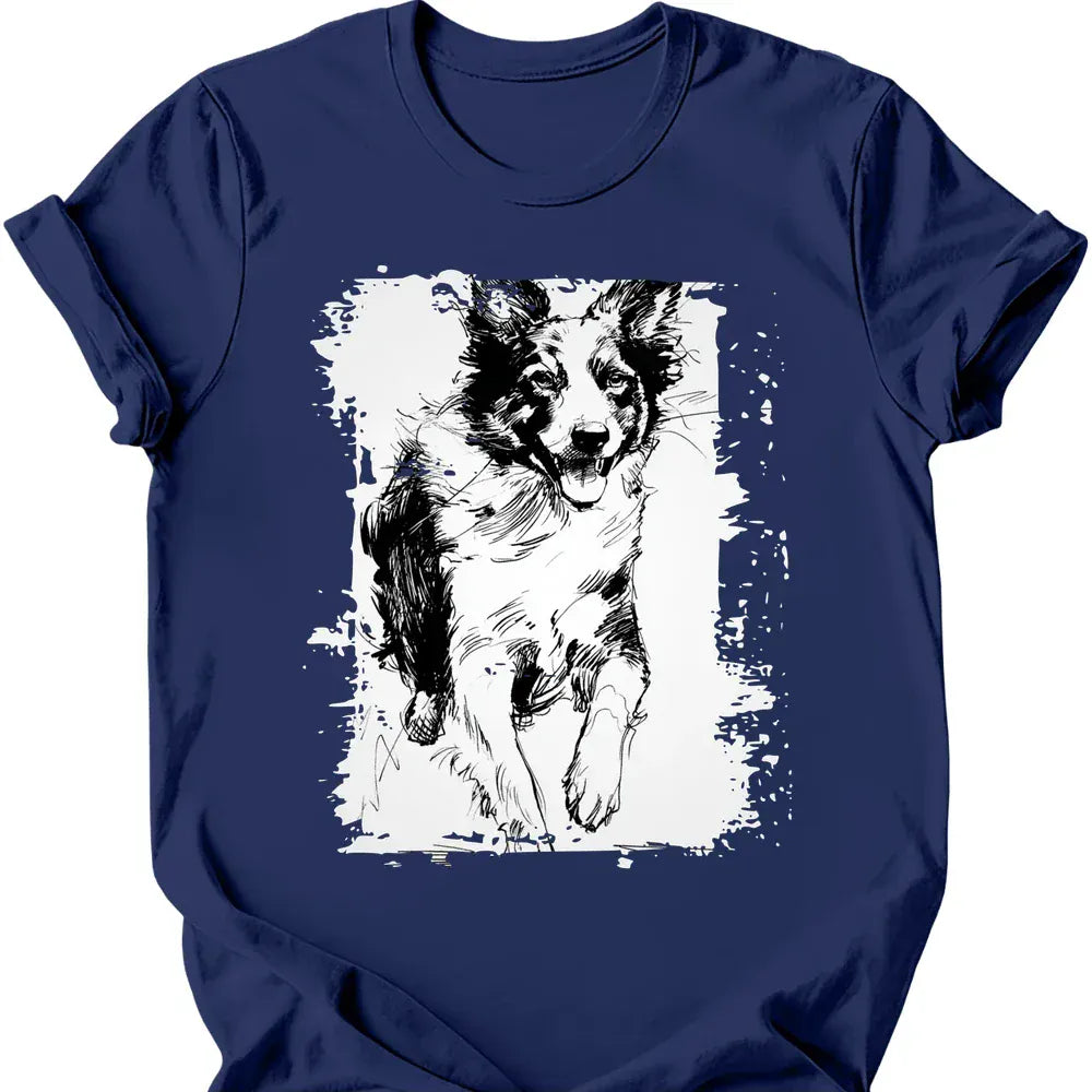 Border Collie - Running Dog T-Shirt