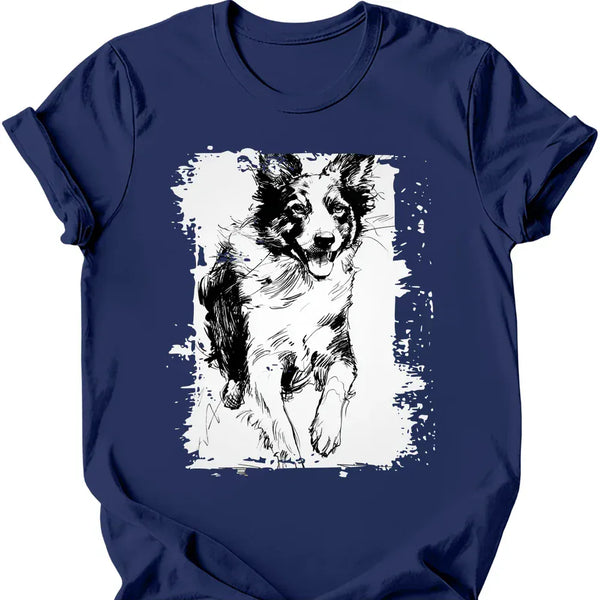 Border Collie - Running Dog T-Shirt
