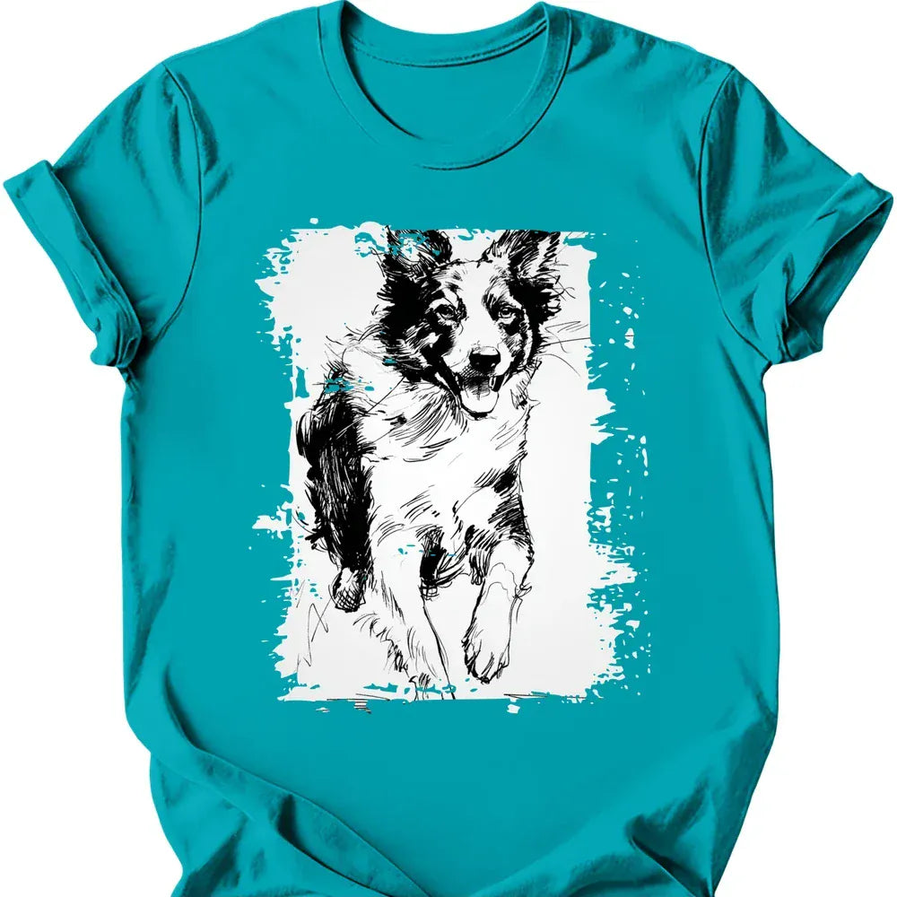 Border Collie - Running Dog T-Shirt