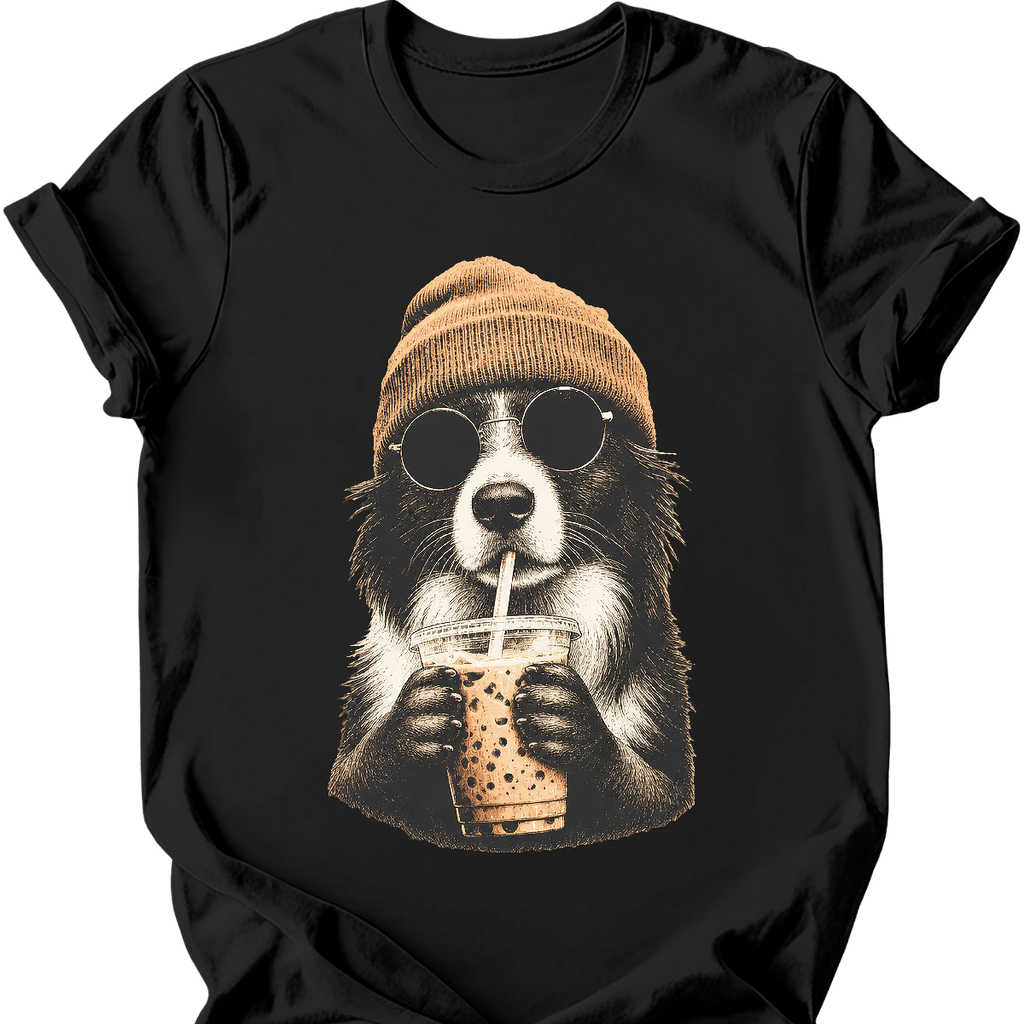 Border Collie - Hipster Dog T-Shirt