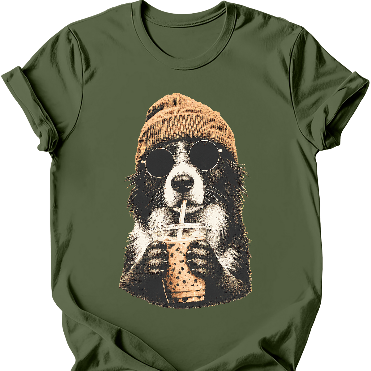 Border Collie - Hipster Dog T-Shirt