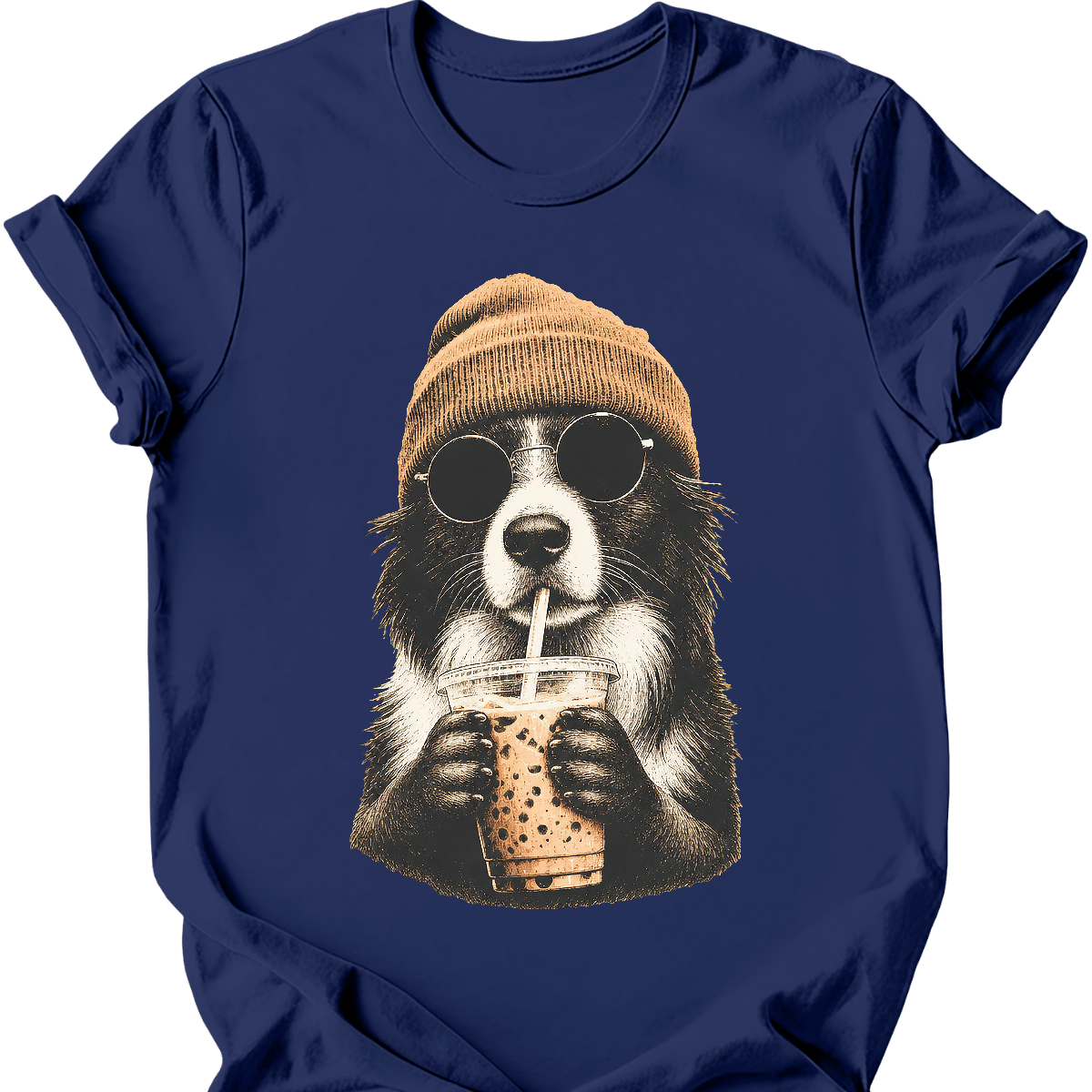 Border Collie - Hipster Dog T-Shirt