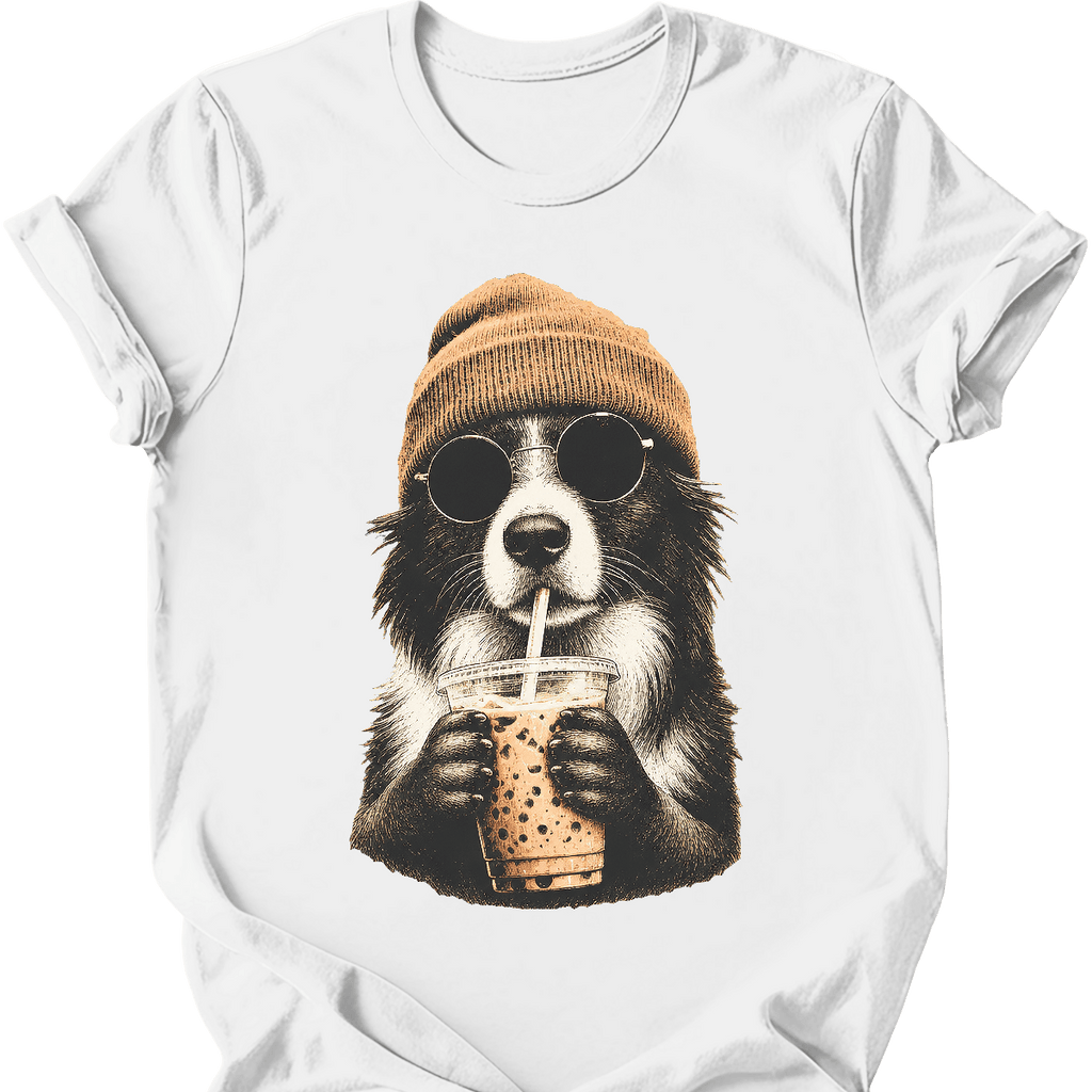 Border Collie - Hipster Dog T-Shirt