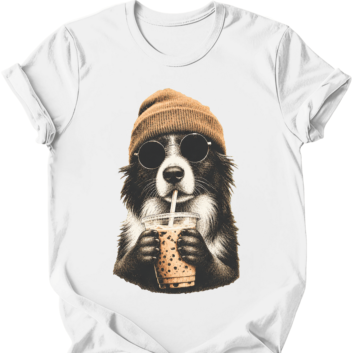 Border Collie - Hipster Dog T-Shirt