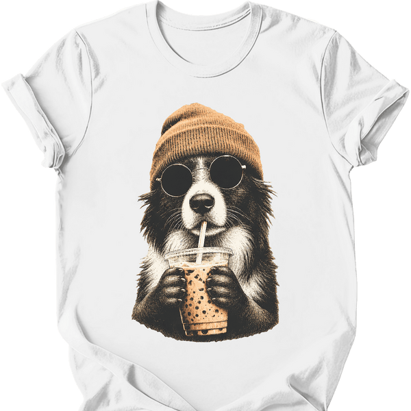 Border Collie - Hipster Dog T-Shirt