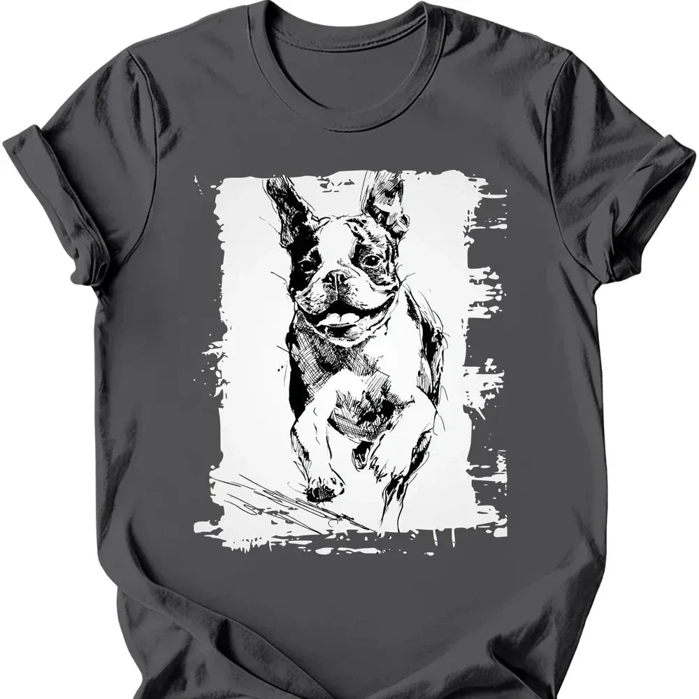 Boston Terrier - Running Dog T-Shirt