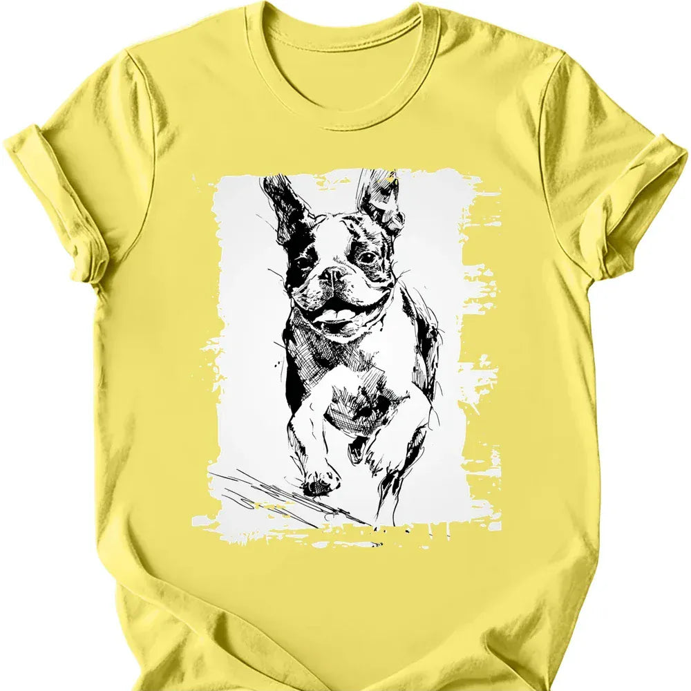 Boston Terrier - Running Dog T-Shirt