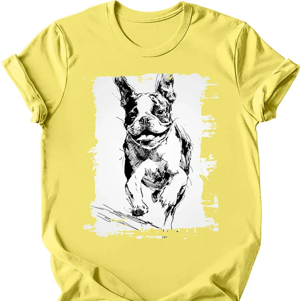 Boston Terrier - Running Dog T-Shirt