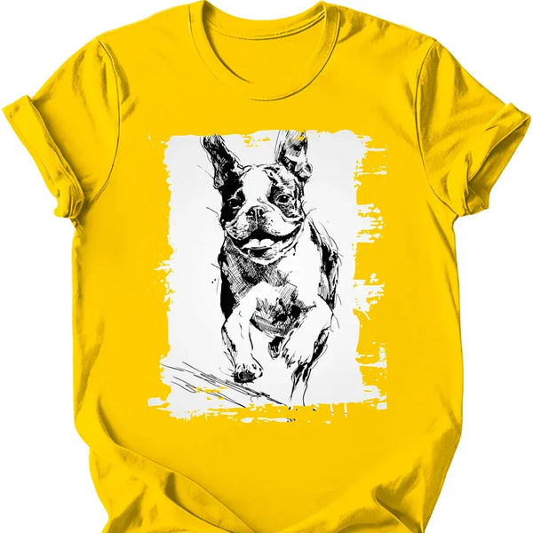 Boston Terrier - Running Dog T-Shirt