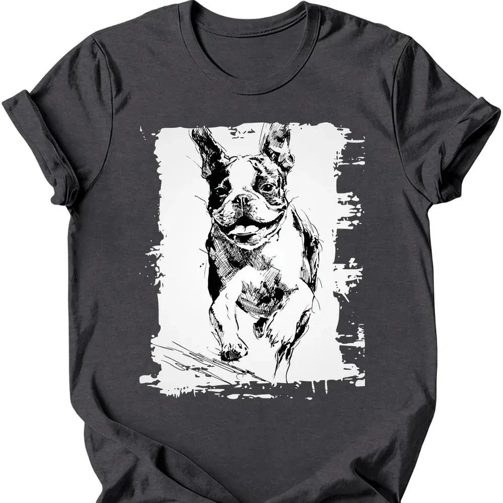 Boston Terrier - Running Dog T-Shirt