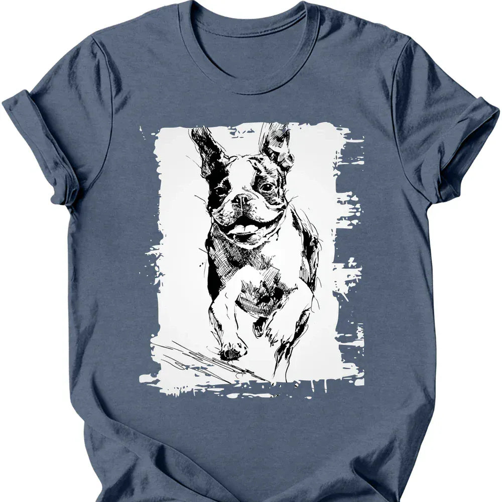 Boston Terrier - Running Dog T-Shirt