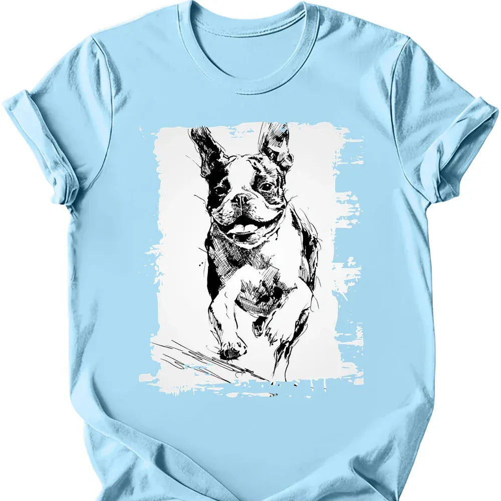 Boston Terrier - Running Dog T-Shirt