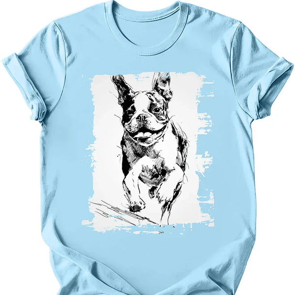 Boston Terrier - Running Dog T-Shirt