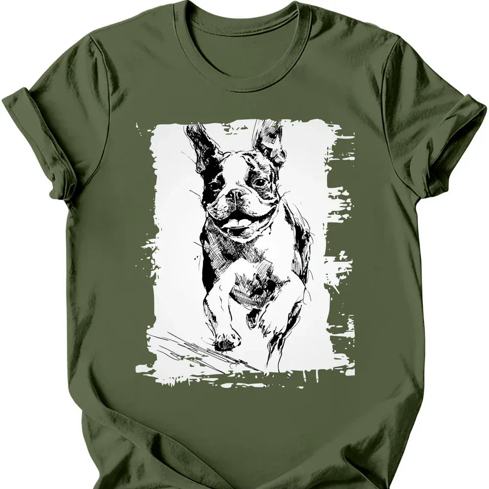 Boston Terrier - Running Dog T-Shirt