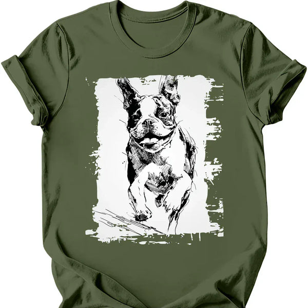 Boston Terrier - Running Dog T-Shirt