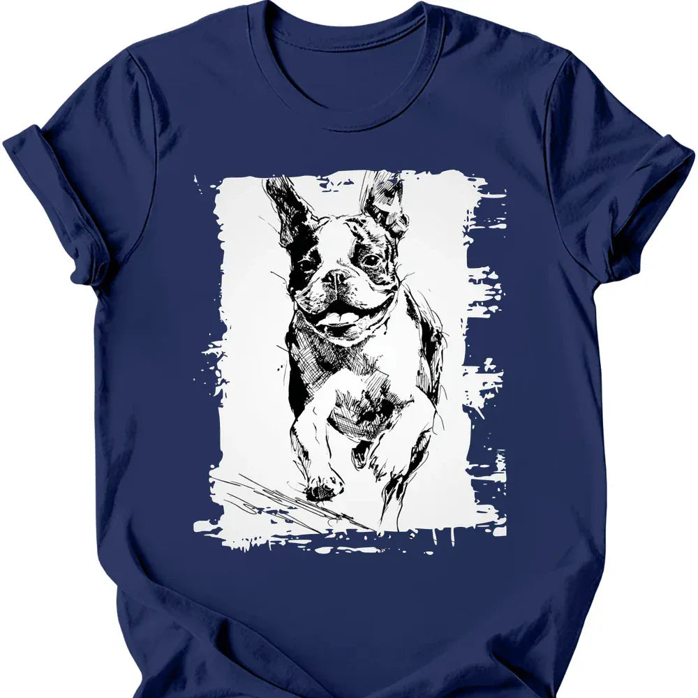 Boston Terrier - Running Dog T-Shirt