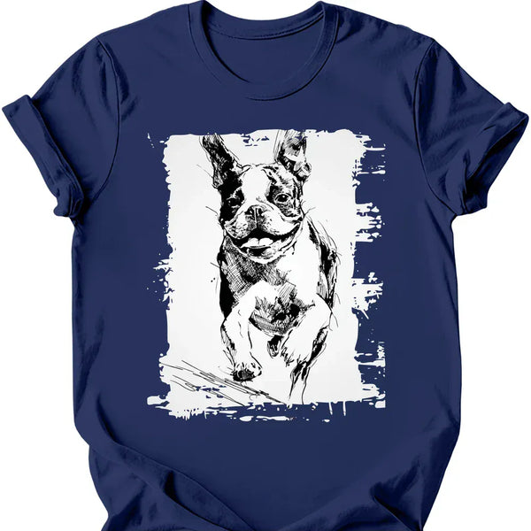 Boston Terrier - Running Dog T-Shirt