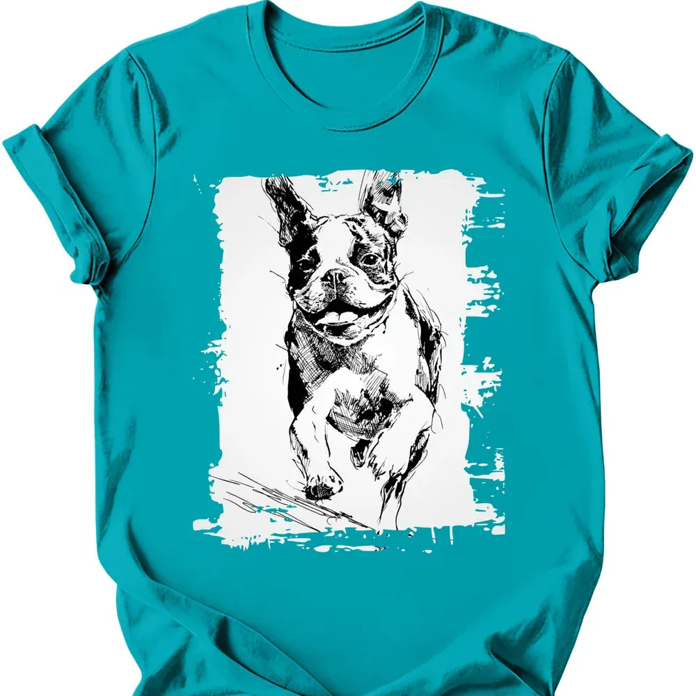 Boston Terrier - Running Dog T-Shirt