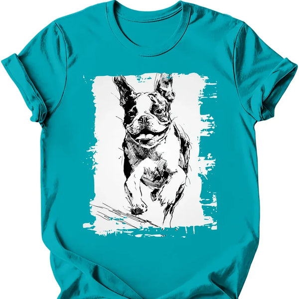 Boston Terrier - Running Dog T-Shirt