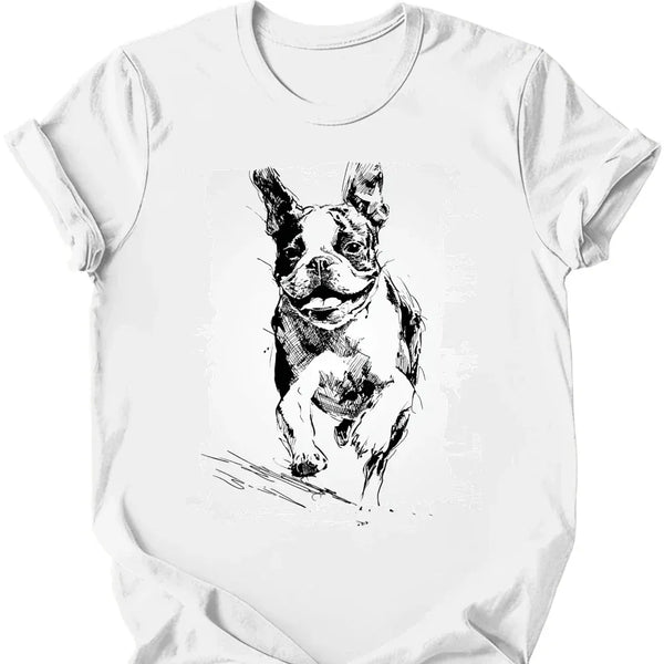 Boston Terrier - Running Dog T-Shirt