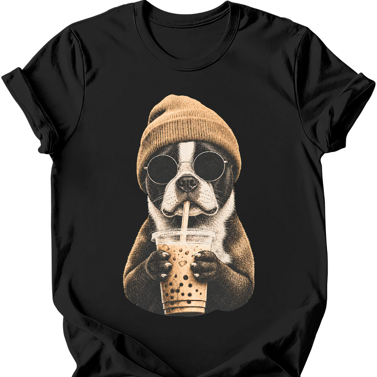 Boston Terrier - Hipster Dog T-Shirt Main image