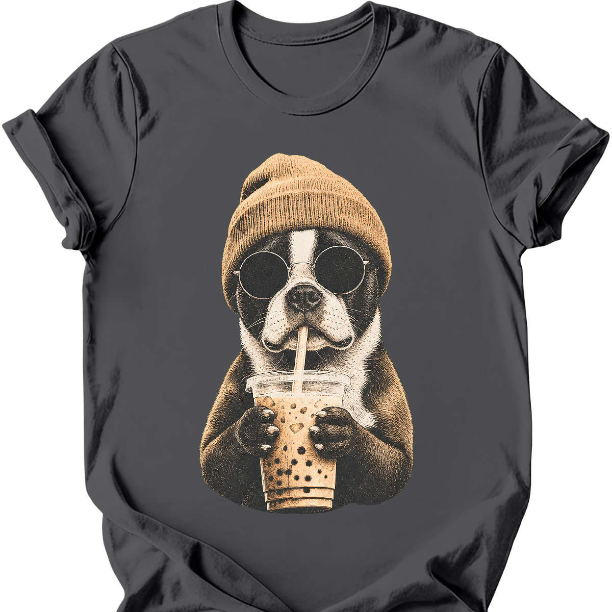 Boston Terrier - Hipster Dog T-Shirt