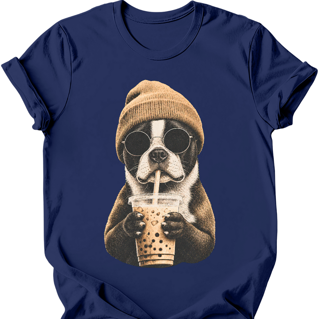 Boston Terrier - Hipster Dog T-Shirt