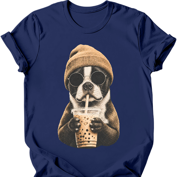 Boston Terrier - Hipster Dog T-Shirt