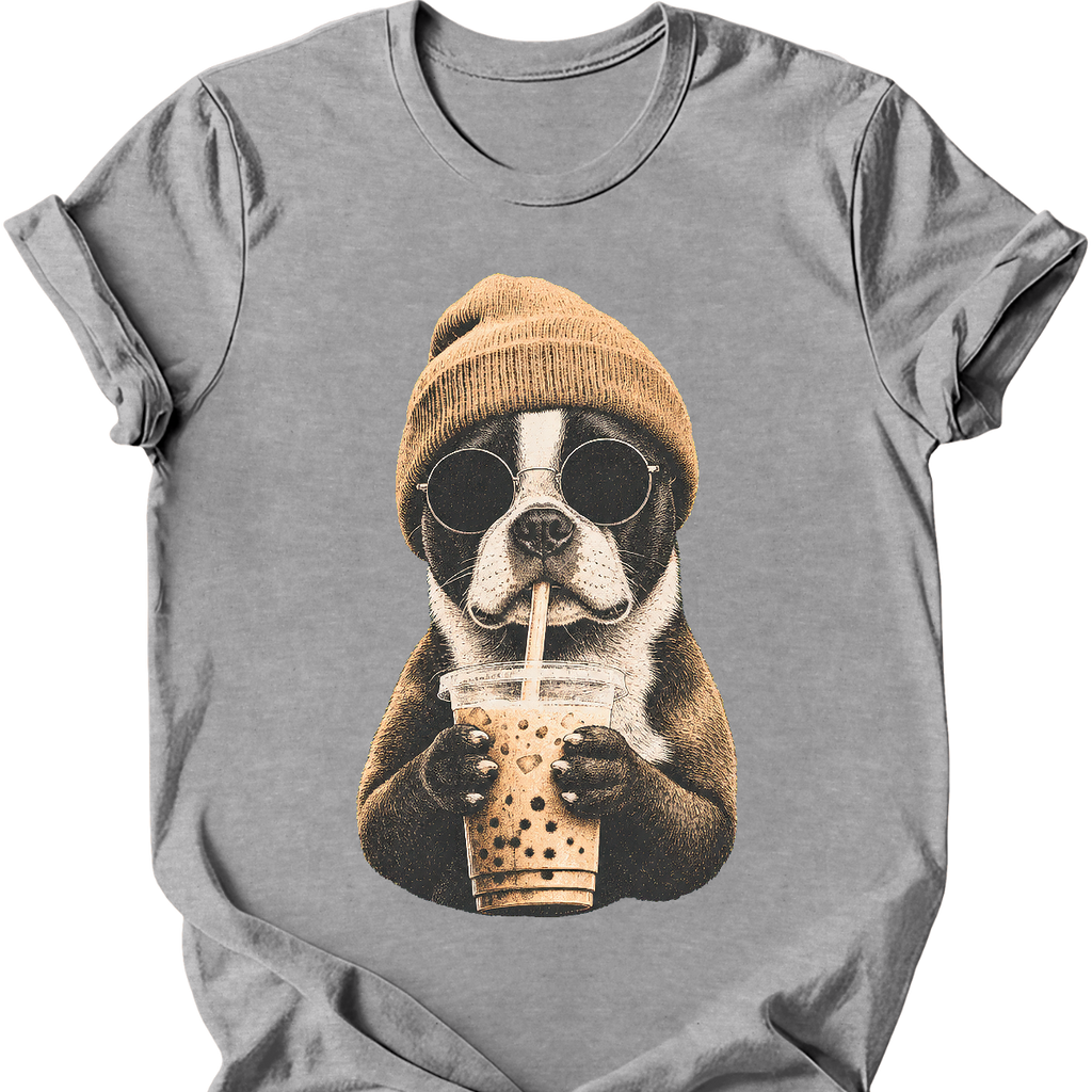 Boston Terrier - Hipster Dog T-Shirt
