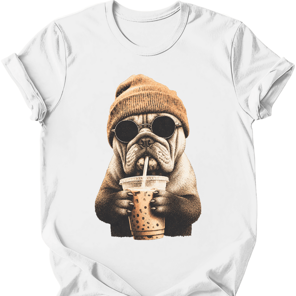 Bulldog - Hipster Dog T-Shirt