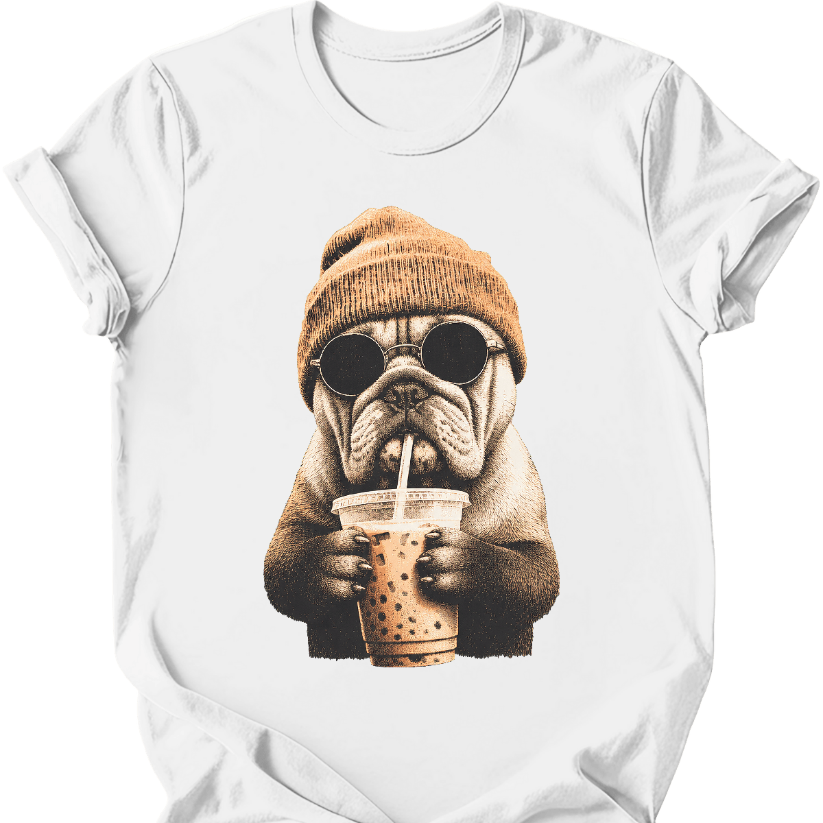 Bulldog - Hipster Dog T-Shirt