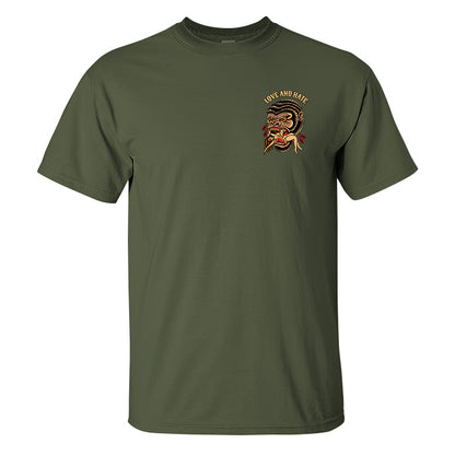 Love And Hate Orangutan Print T-shirt