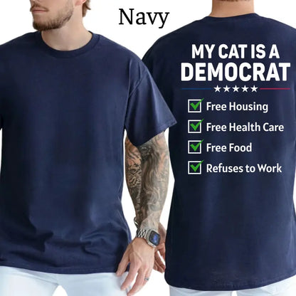 My Cat Is a Democr Graphic T-Shirt