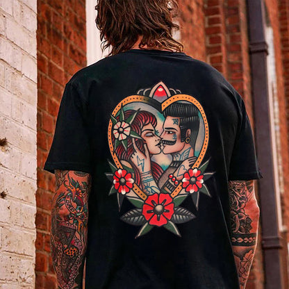 Vintage Valentine Printed Men's T-shirt