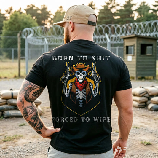 Born To Shit, Forced To Wipe Printed Men's T-shirt