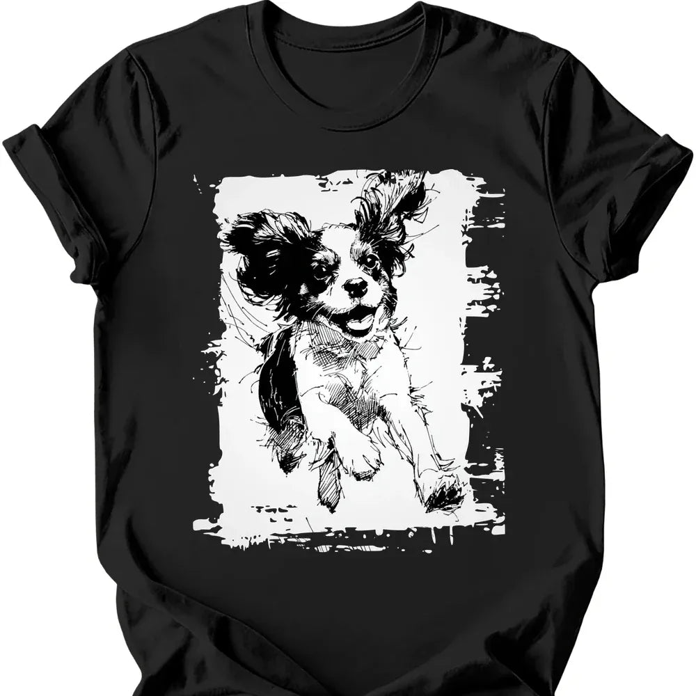 Cavalier King Charles Spaniel - Running Dog T-Shirt