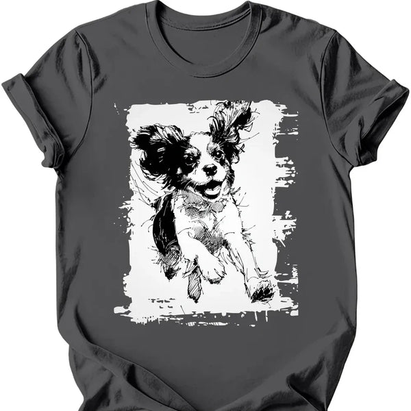 Cavalier King Charles Spaniel - Running Dog T-Shirt