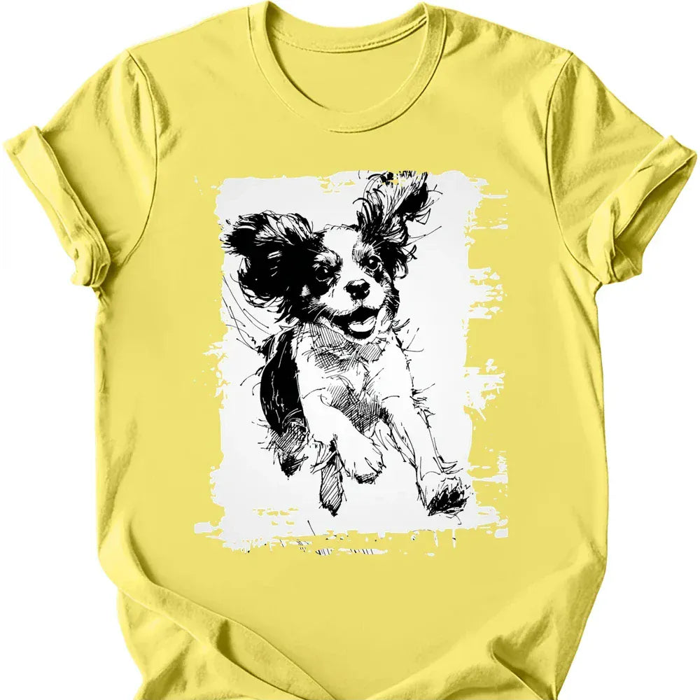 Cavalier King Charles Spaniel - Running Dog T-Shirt
