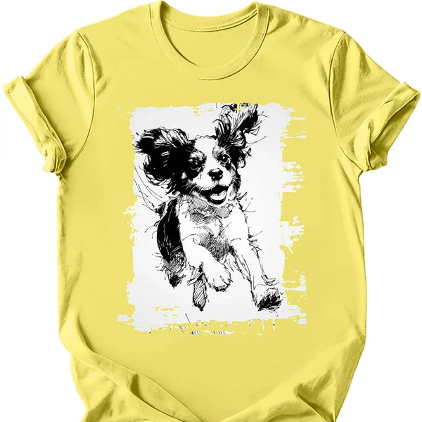 Cavalier King Charles Spaniel - Running Dog T-Shirt