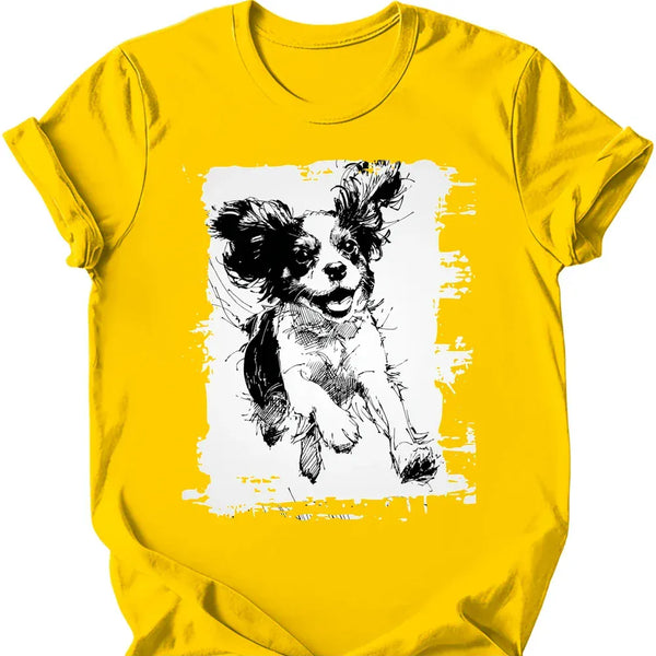 Cavalier King Charles Spaniel - Running Dog T-Shirt