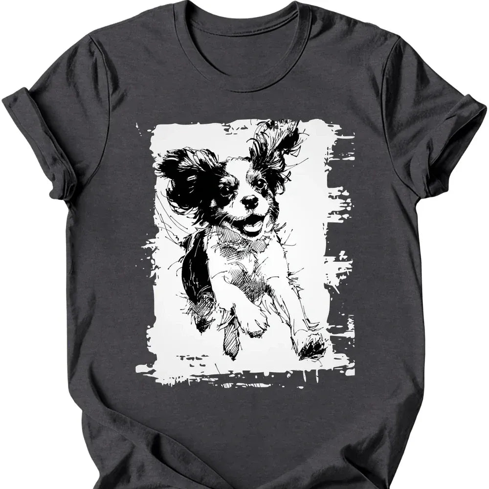 Cavalier King Charles Spaniel - Running Dog T-Shirt