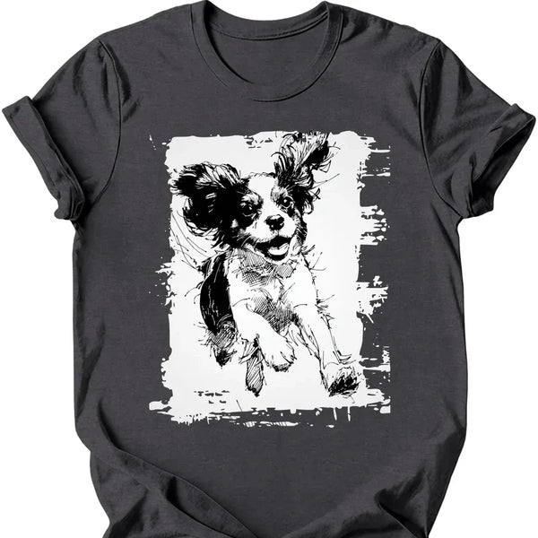 Cavalier King Charles Spaniel - Running Dog T-Shirt