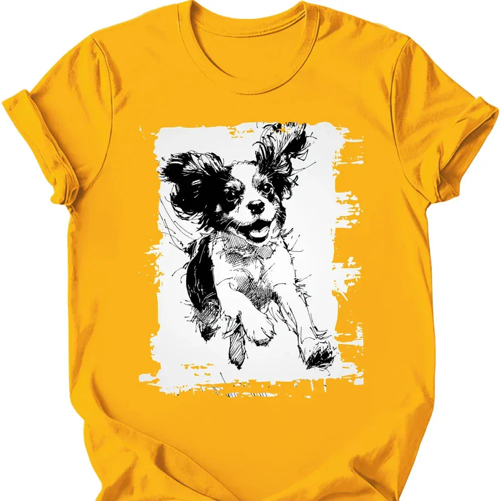 Cavalier King Charles Spaniel - Running Dog T-Shirt