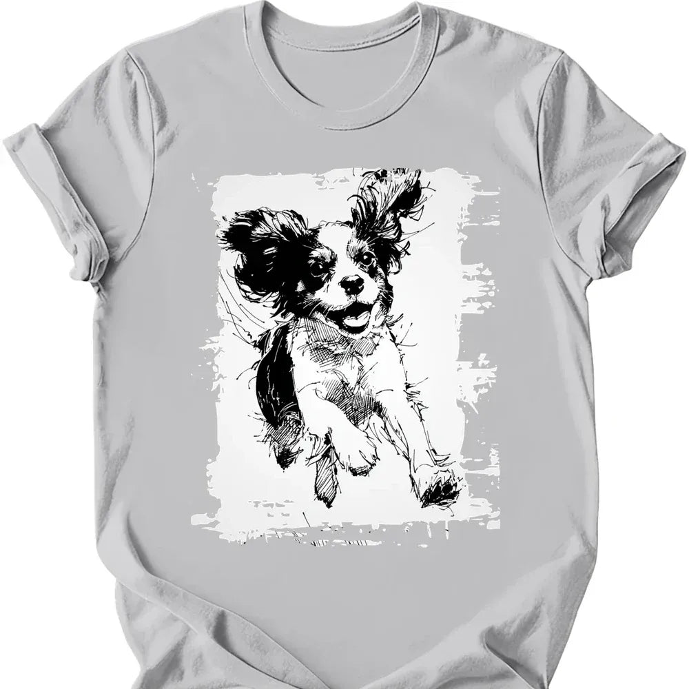 Cavalier King Charles Spaniel - Running Dog T-Shirt