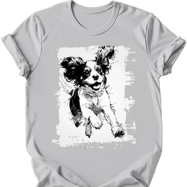 Cavalier King Charles Spaniel - Running Dog T-Shirt